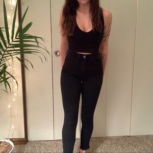 American eagle super hi rise jegging crop
